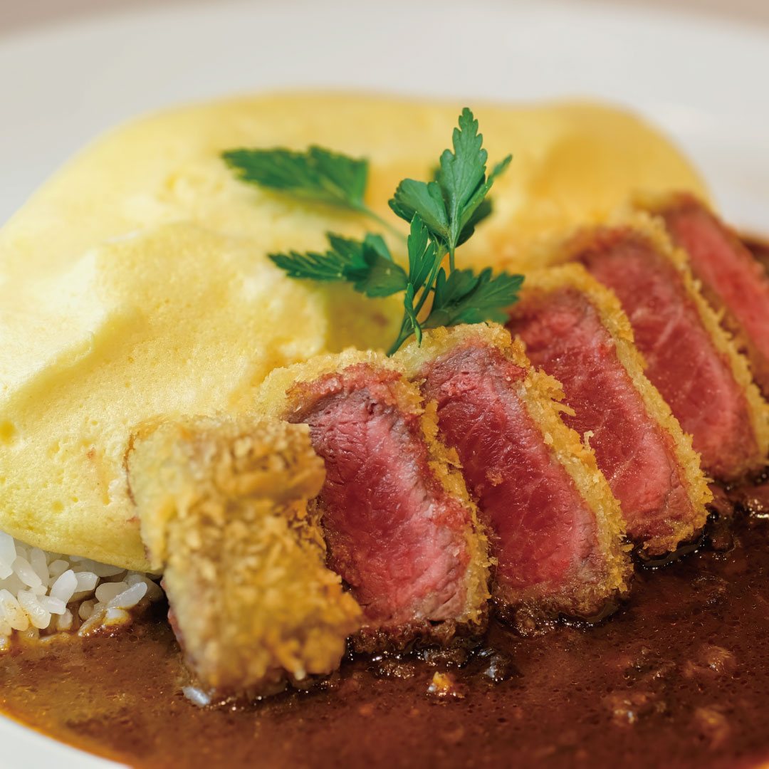  神戸牛スフレビフカツ　-サラダ・スープ付き-