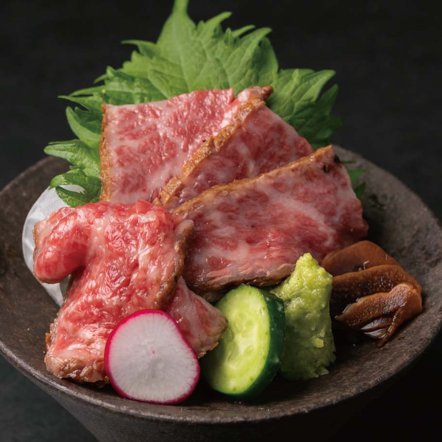 神戸牛炙り肉刺し