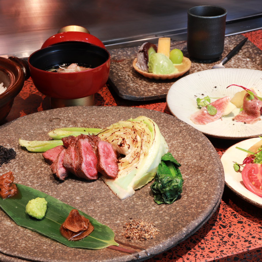 【期間限定ランチ】神戸牛ステーキ2種食べ比べコース　全6品
