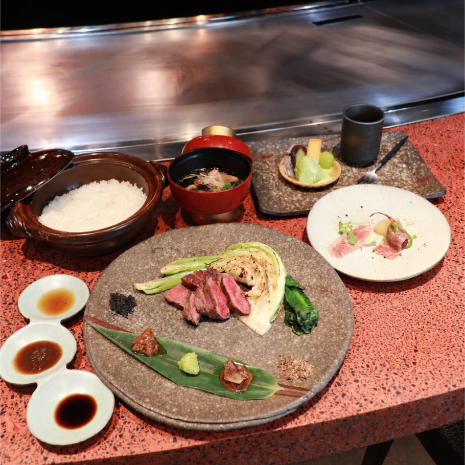 【期間限定ランチ】神戸牛ステーキ3種食べ比べコース　全6品