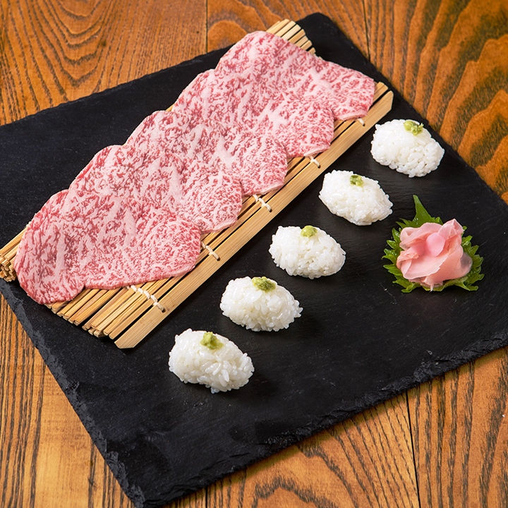 神戸牛ステーキ寿司1|神戸牛焼肉 八坐和 本店
