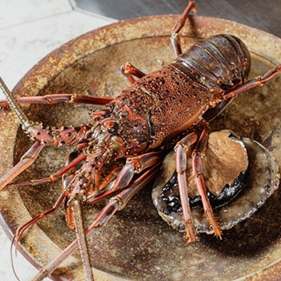 【大阪・難波で楽しむ神戸牛鉄板焼き】神戸牛と鮑の鉄板焼きコース　全9品